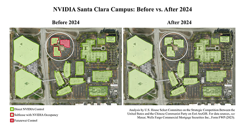 Huawei удалось снять офис в калифорнийском кампусе Nvidia, и теперь власти разбираются, как так получилось