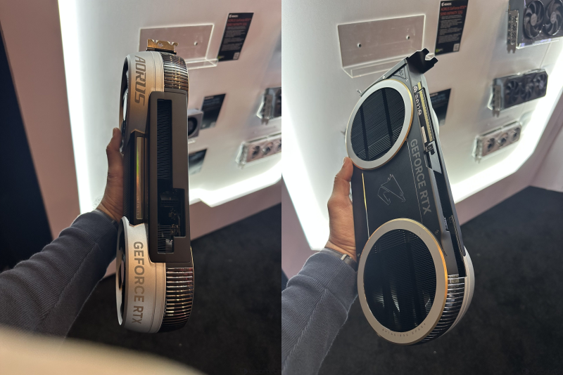 Gigabyte показала GeForce RTX 5090 Infinity с потайным вентилятором и нетривиальным дизайном