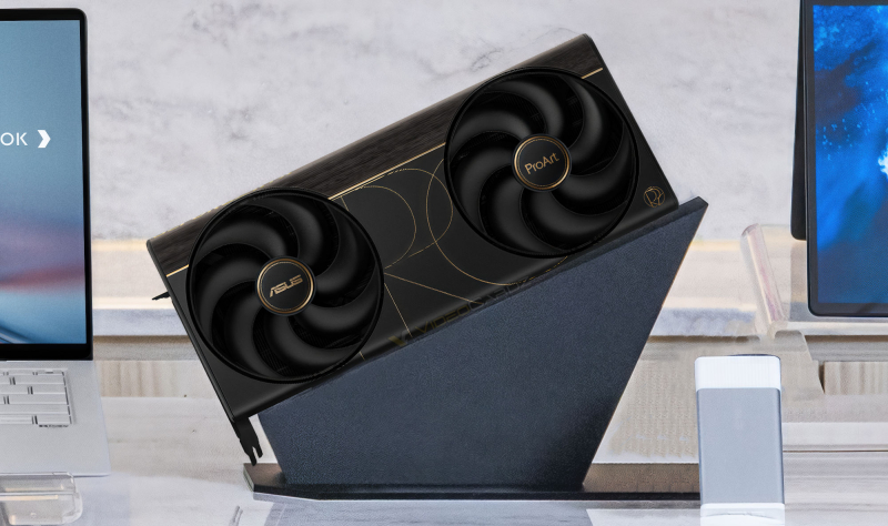 Asus показала флагманскую GeForce RTX 5090 ProArt с минималистичным дизайном и всего двумя вентиляторами